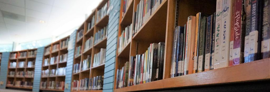 books in jt williams library, image taken from ground