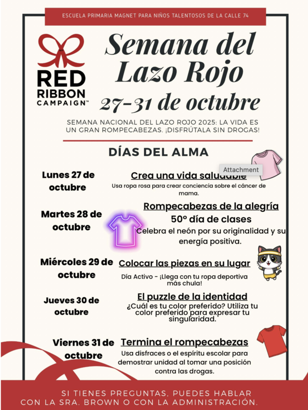 Red Ribbon Spirit Week