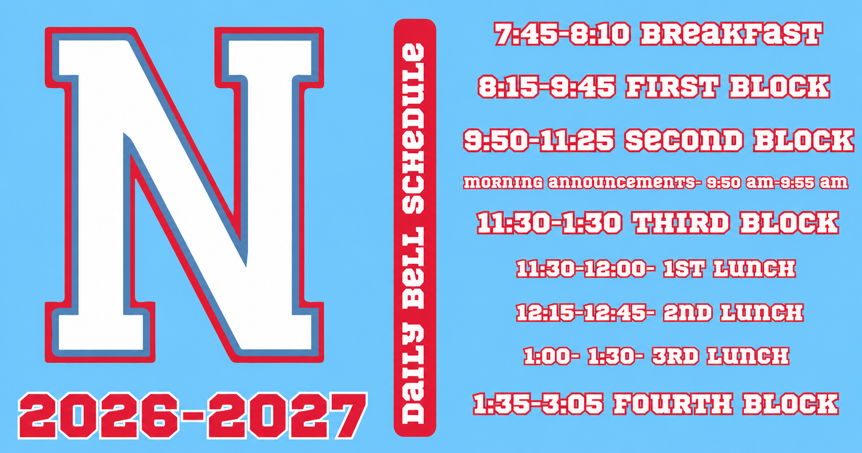 26-27 Bell Schedule