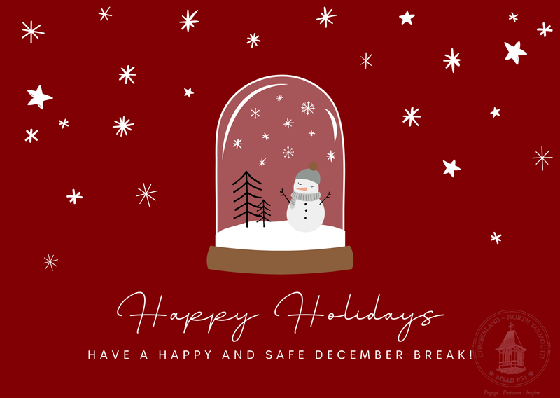 happy holidays from MSAD #51