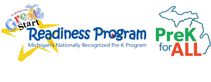 Logo for Great Start Readiness Program PreK for All
