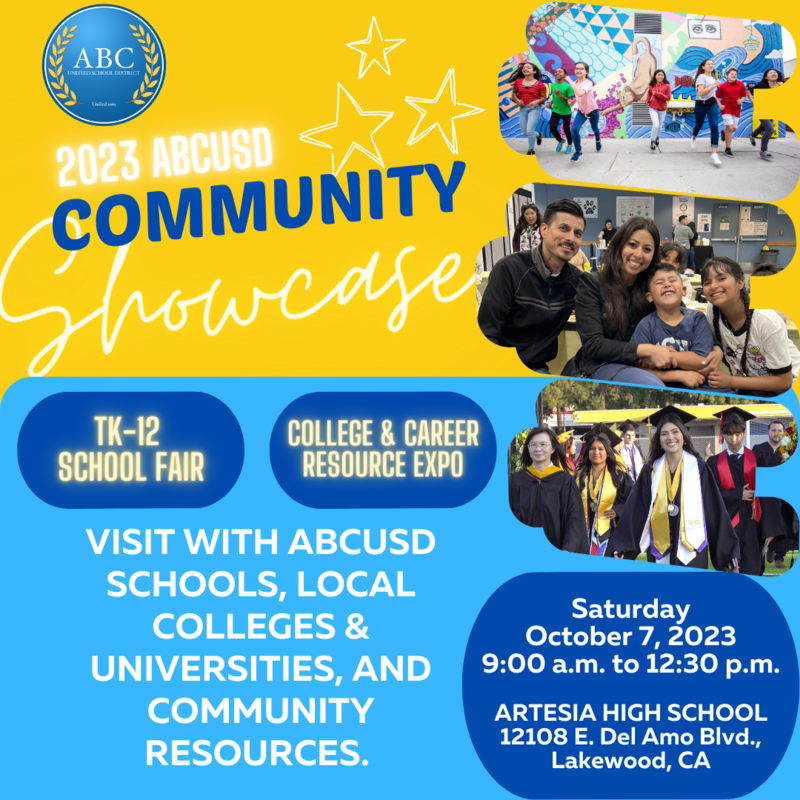 Make Your Plans To Come To The ABC Community Showcase ABC Unified