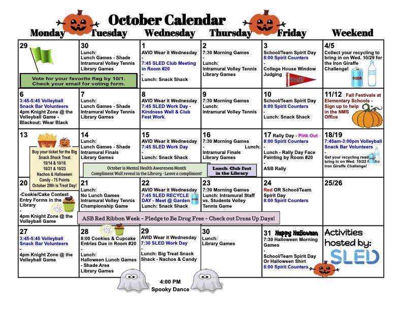 October Calendar