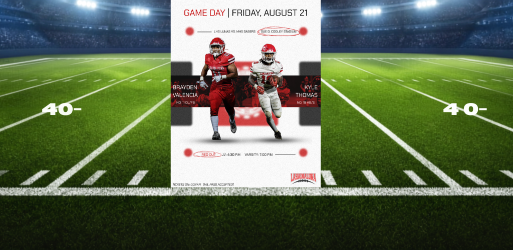 Lahainaluna High School JV and Varsity Football team versus Maui High School on Friday, August 21, 2026 at Sue D Cooley Stadium. JV kicks off at 4:30pm and Varsity kicks off at 7:00pm.