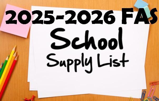 FAS School Supply List