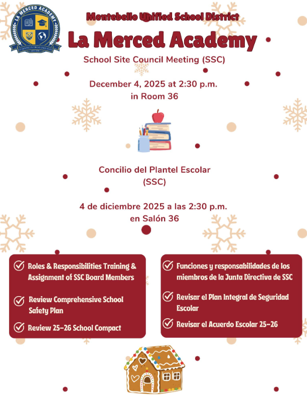 School Site Council Meeting Flyer