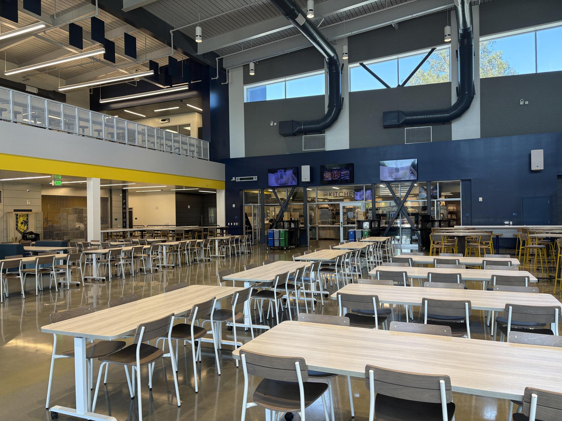 Prospect High School New Student Union Building - Indoor Eating Area