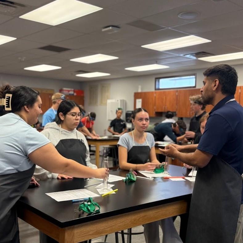 photos of students in science class