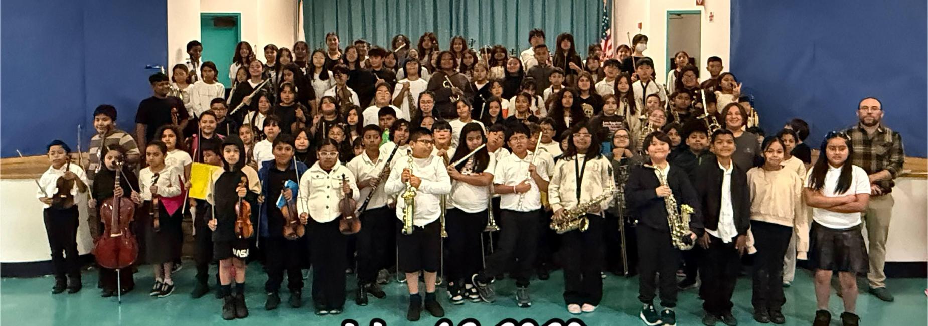 Students at the MPR for Spring Orchestra Concert