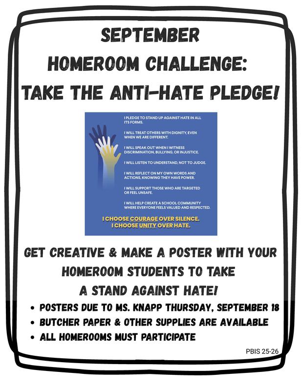 Anti-Hate Homeroom Challenge