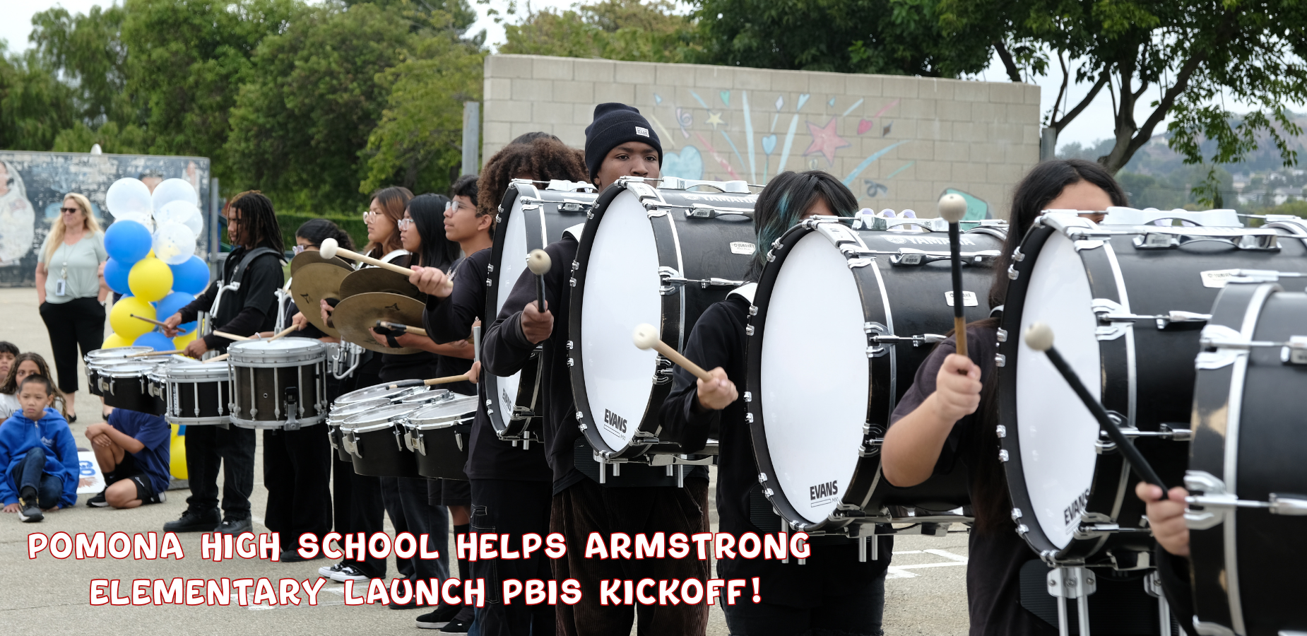 Pomona High School Helps Armstrong Elementary Launch PBIS Kickoff! - image for shuffle banner on homepage