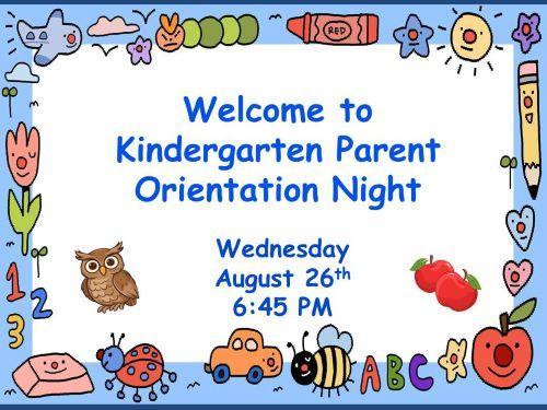 Kindergarten Orientation