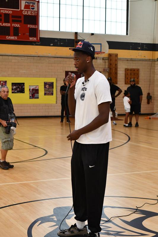 Dybantsa speaks at West