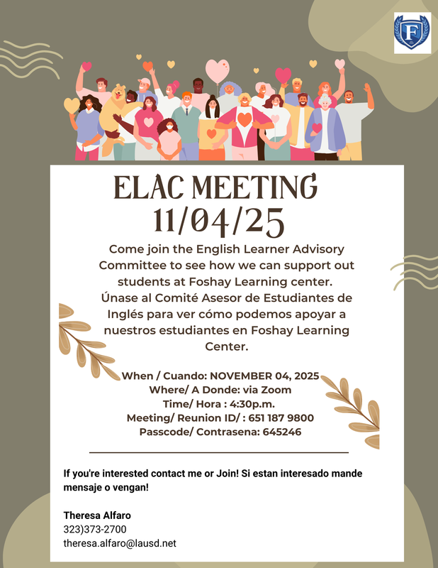 ELAC Meeting 11/04/2025 Featured Photo