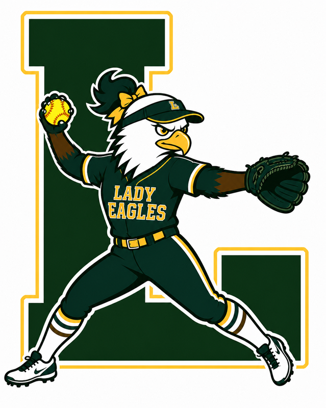 Lady Eagles Softball L Logo