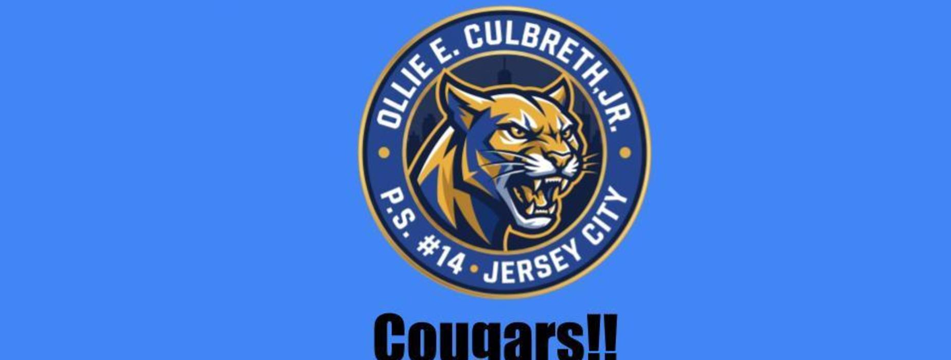 Logo of Ollie E. Culbreth Jr. School with a tiger illustration.