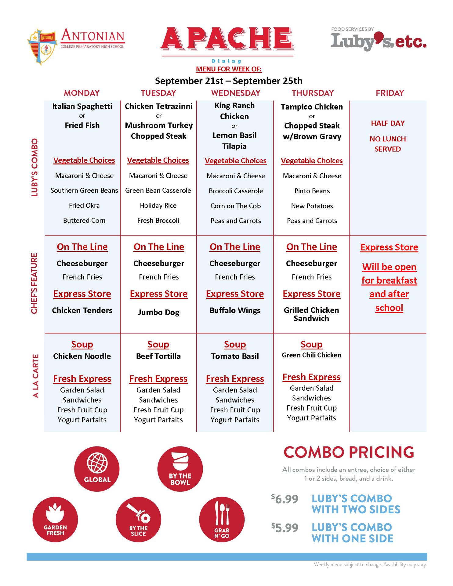 Lunch Menu