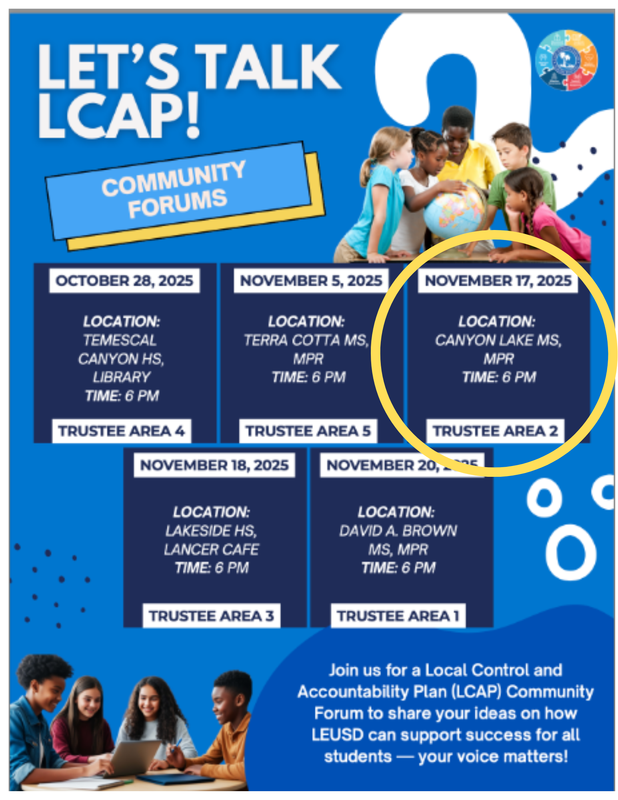 CLMS Community Forum - November 17, 6pm JOIN US!