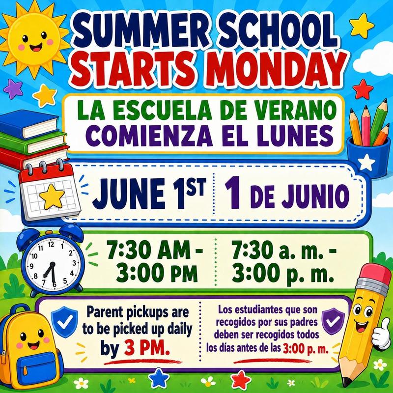 Summer School flyer for 2026