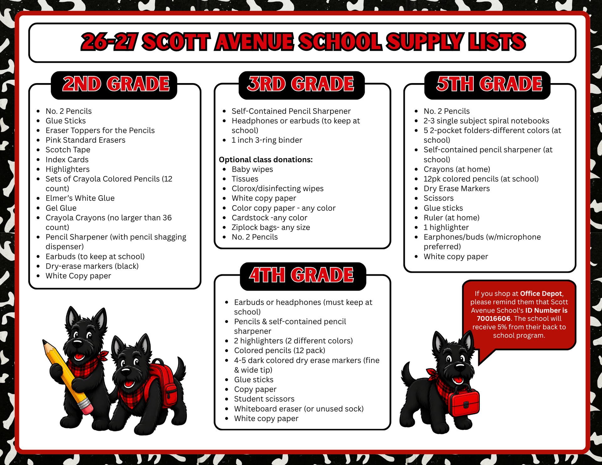 School Supply Lists