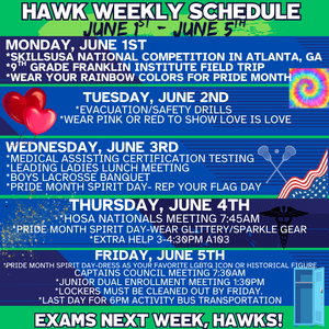 weekly schedule