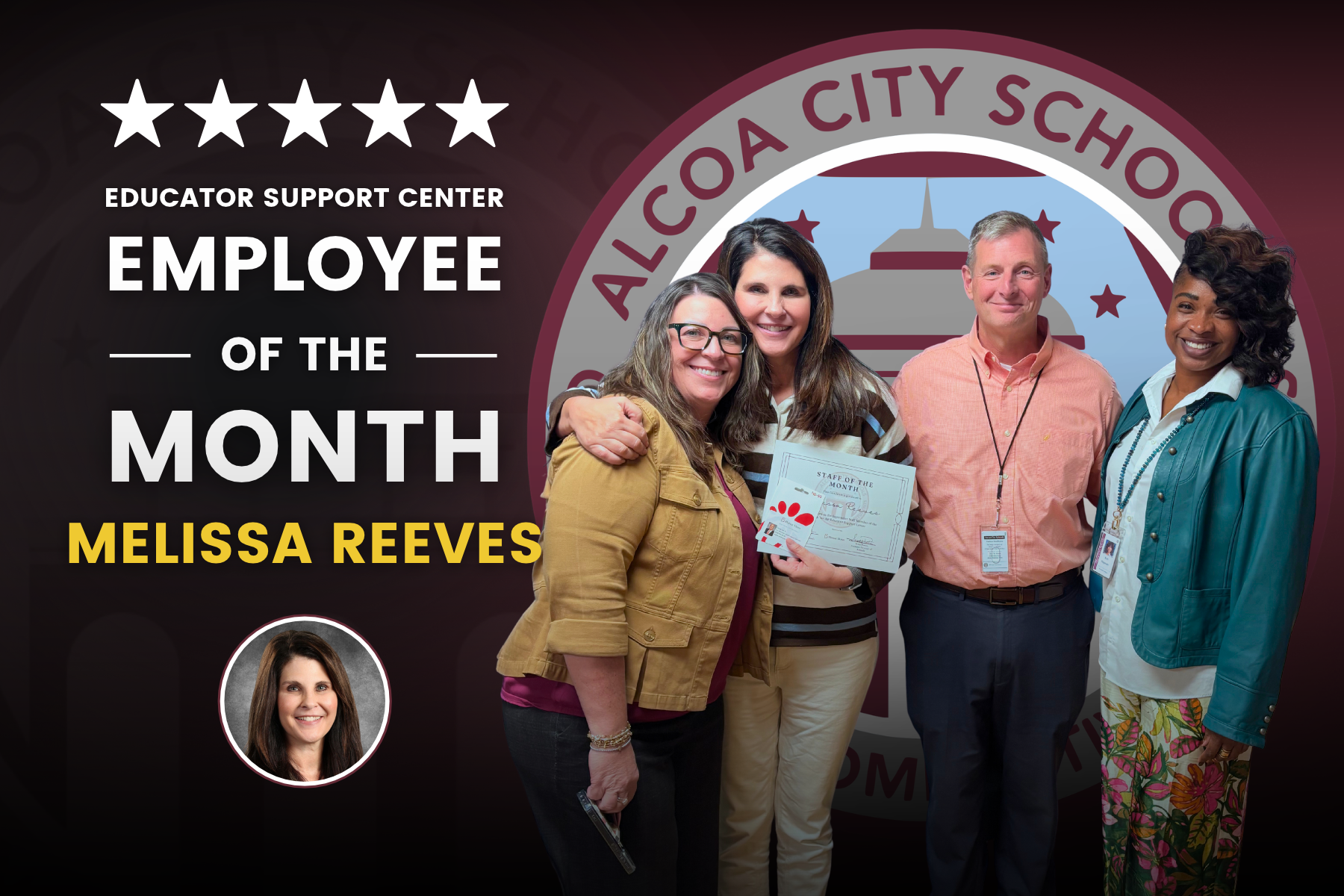 September Employee of the Month - Melissa Reeves