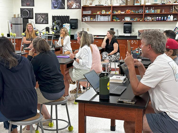 James River Day School teachers discussed their summer reading.