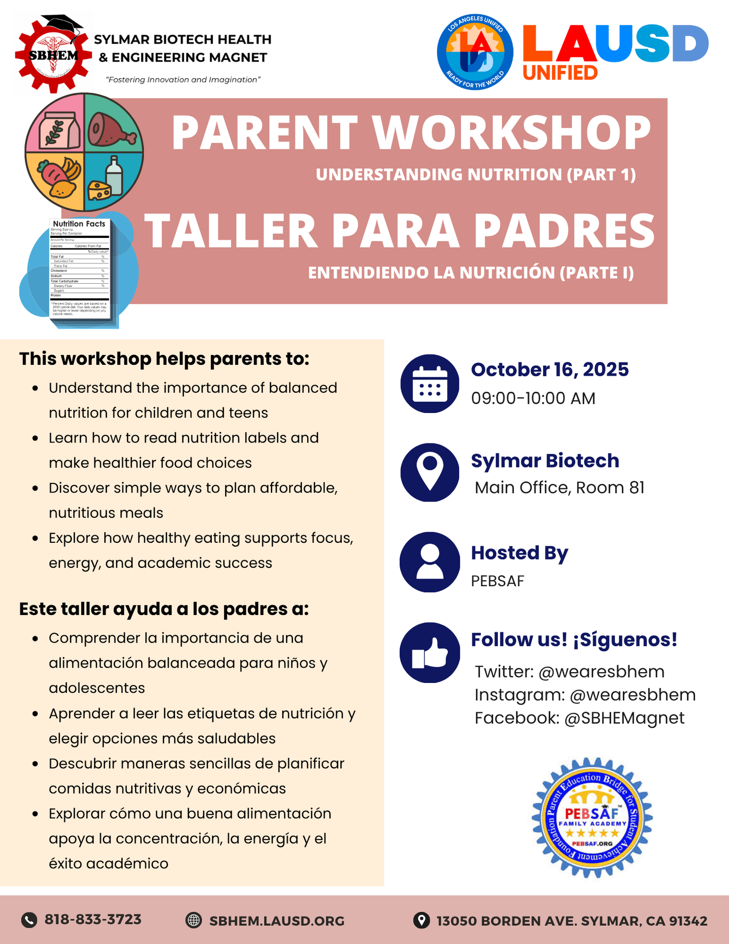 Nutrition Workshop Flyer