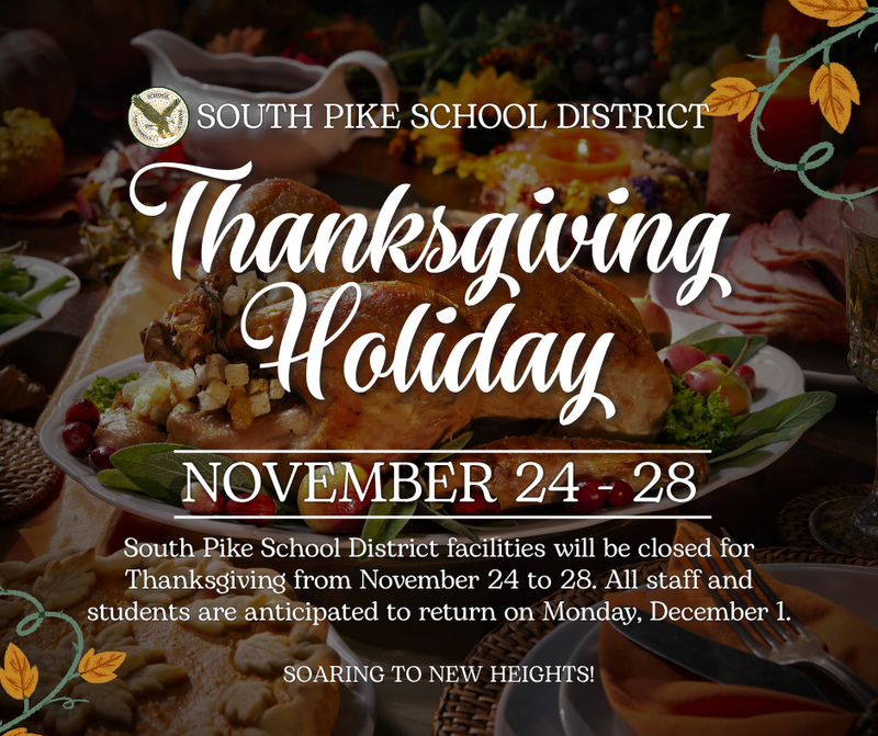 spsd thanksgiving break annoucement
