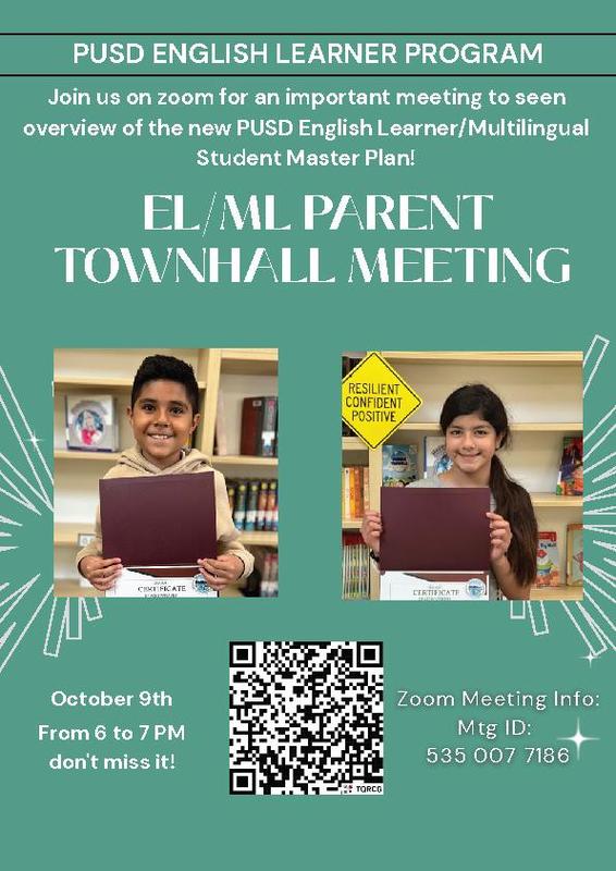 PUSD EL/ML Parent Townhall Meeting