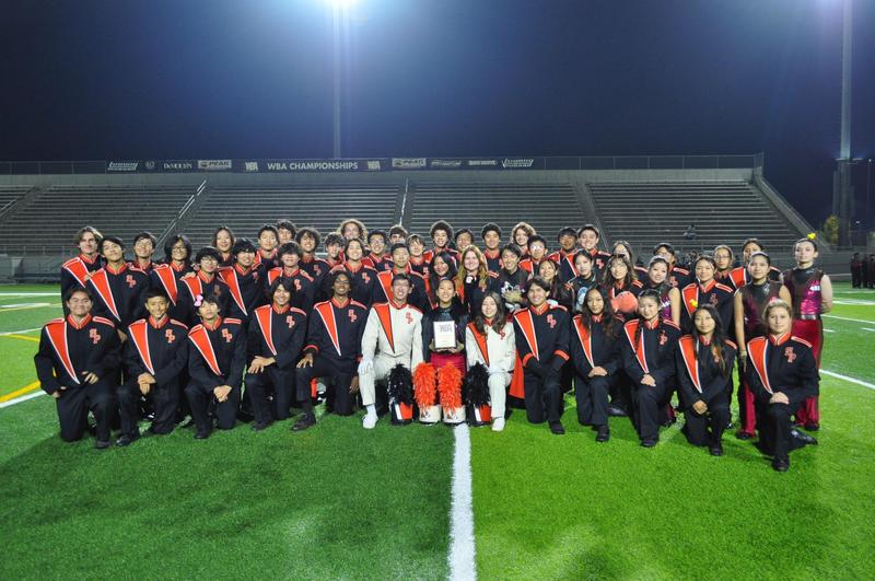 SPHS Marching Band after the WBA Championships in Fresno, California. (Photo Courtesy of Walter Simonsen)