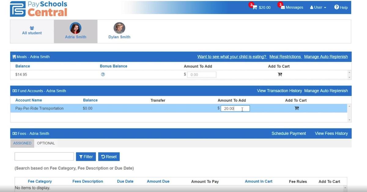  PaySchools Central Account screenshot