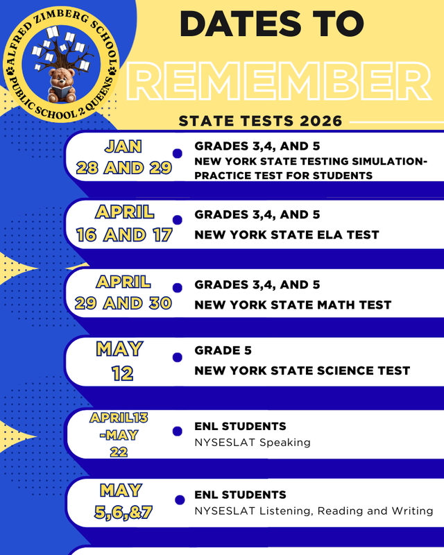 Flyer with dates of the testing