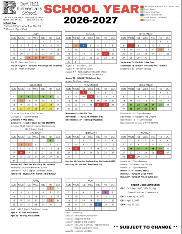 School year 26-27 Calendar Featured Photo