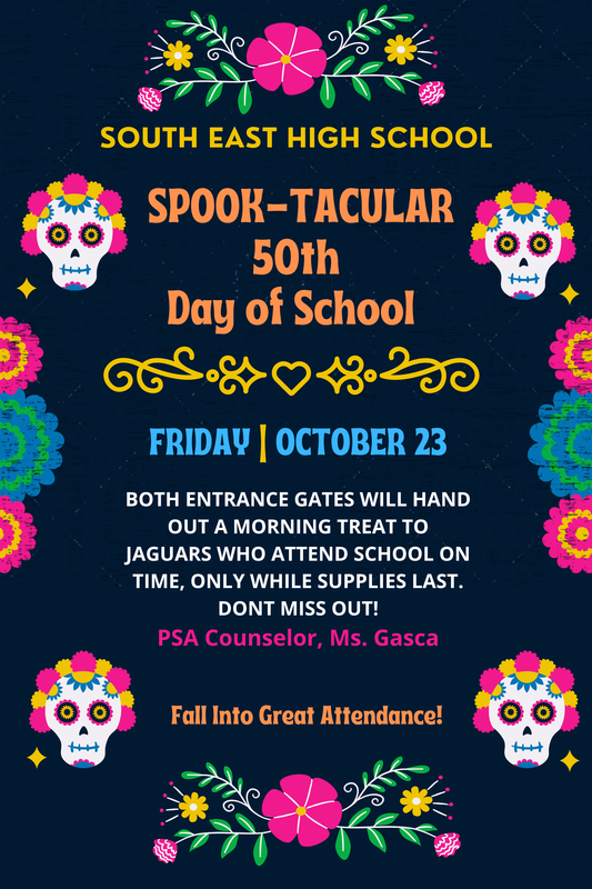 50th Day of School English Flyer