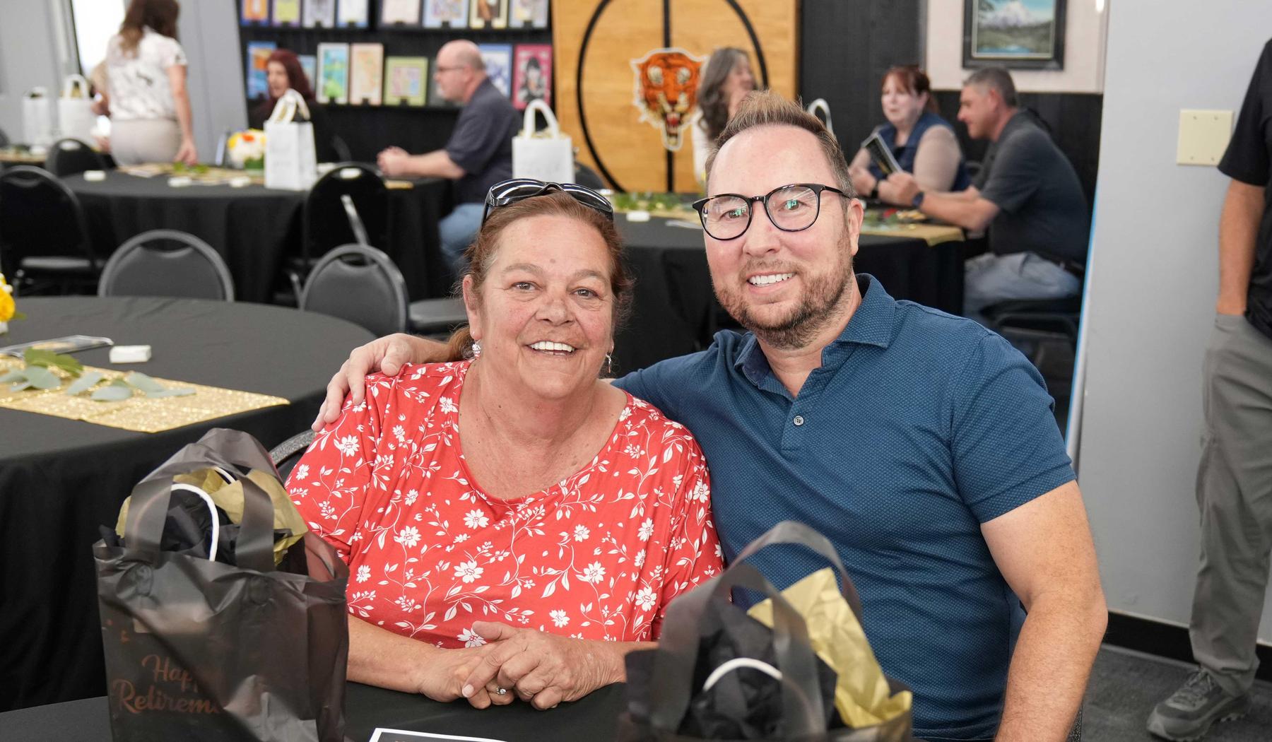 Two retiring teachers