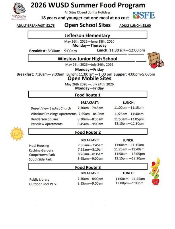 Winslow Summer Food Program Featured Photo