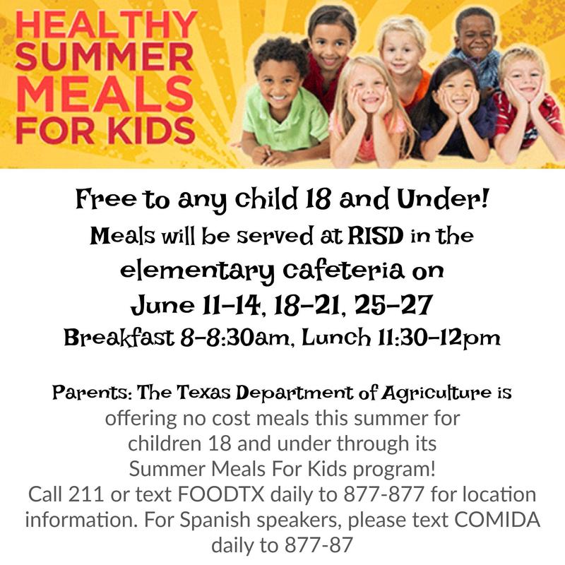 Information on summer meal program
