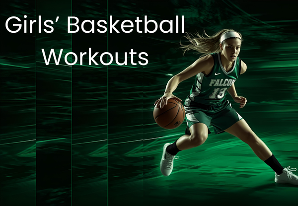 Female Falcon Athlete dribbling a basketball