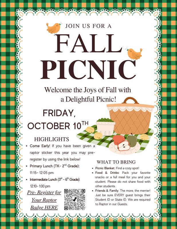 Fall Family Picnic Flyer