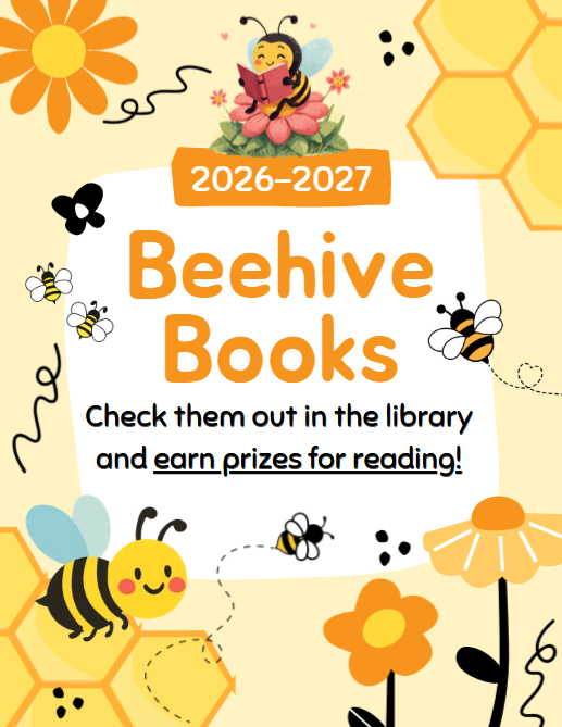 Check out a Beehive Book from the library and earn prizes for reading!