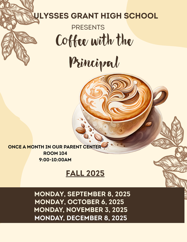 Coffee with the Principal | Monday, Nov. 3, 2025 @ 9 AM in the Parent Center Featured Photo