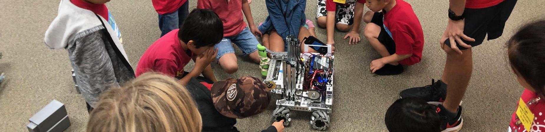 students watching Kalani Robotics Demonstration
