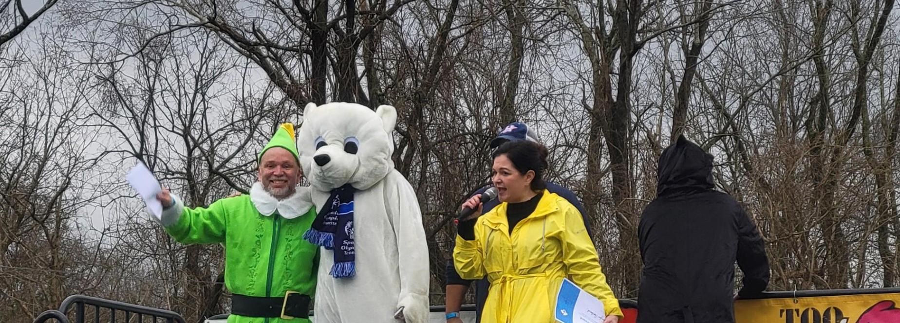 Mr. Coffman at the Polar Plunge.