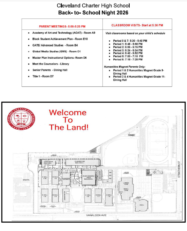 Back To School Night Schedule, Map & Room List Featured Photo