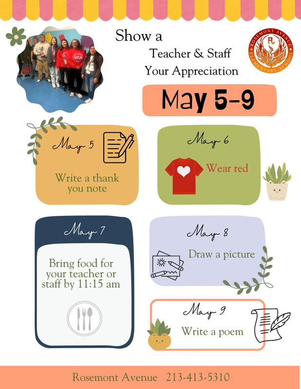 Teacher and Staff Appreciation