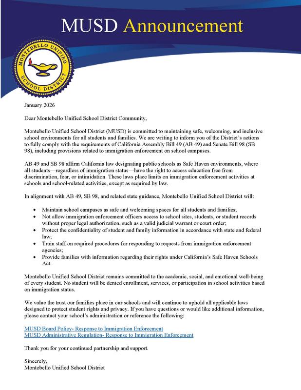 AB 49 - SB 98 MUSD Announcement Communication 2026