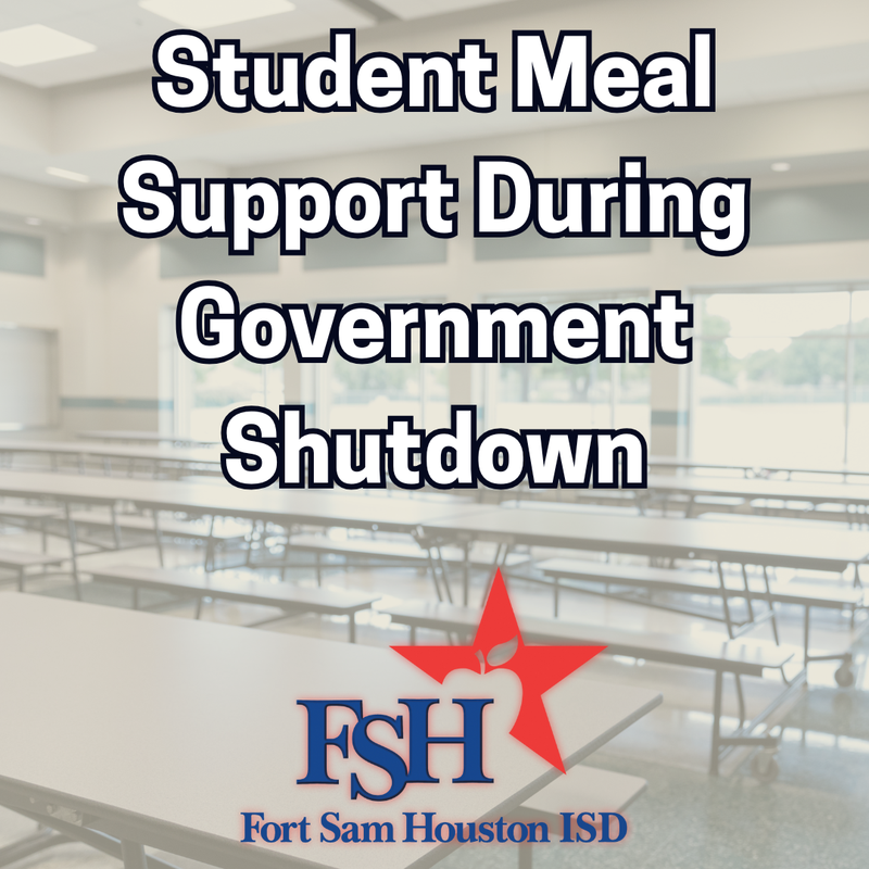 Student Meal Support During Government Shutdown graphic text