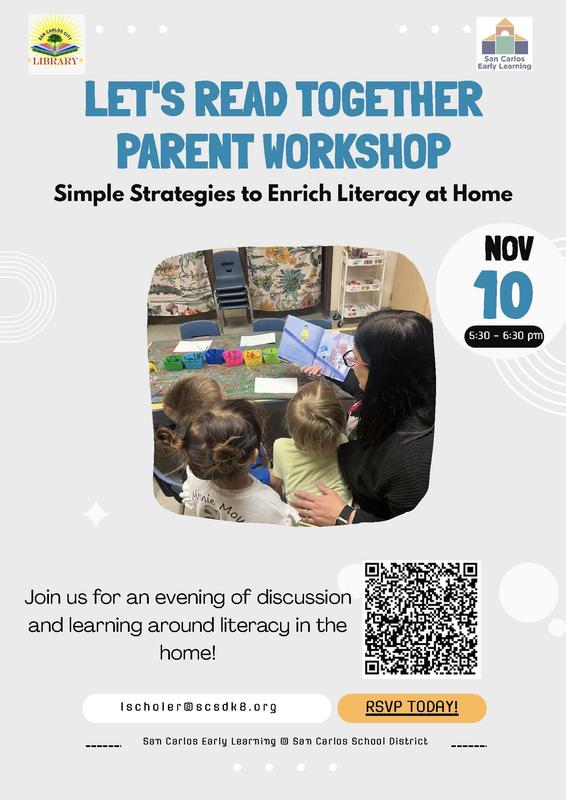 Parent reading Workshop Flyer