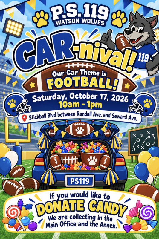 P.S. 119 Watson Wolves Car-nival Flyer October 2026